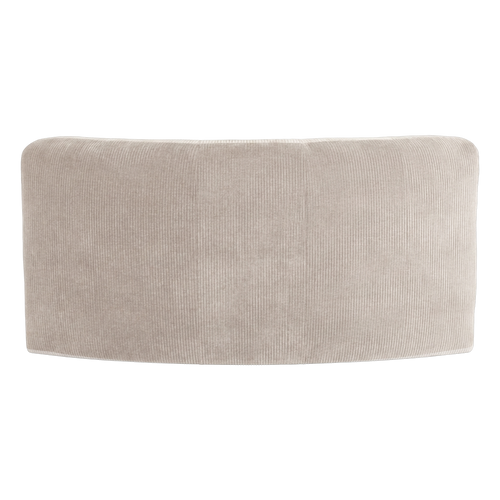 WOOOD hoekelement rond Mojo Base - Ribstof - Ecru - 74x110x110