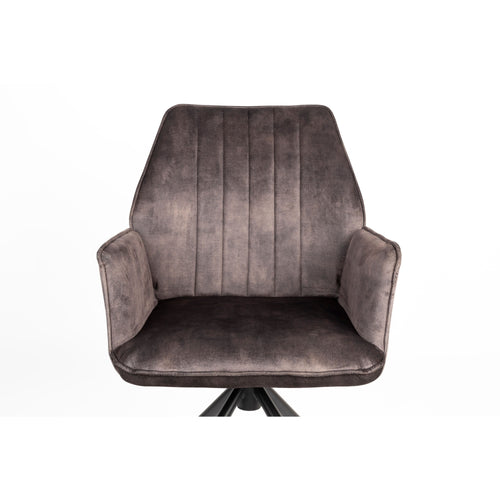 Housecraft Living Jamie Eetkamerstoelen met armleuning Wood/ Bruin - Set van 2