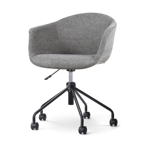 Nolon Nout-Otis Bureaustoel Donkergrijs - Armleuningen - Zwart - vtwonen shop