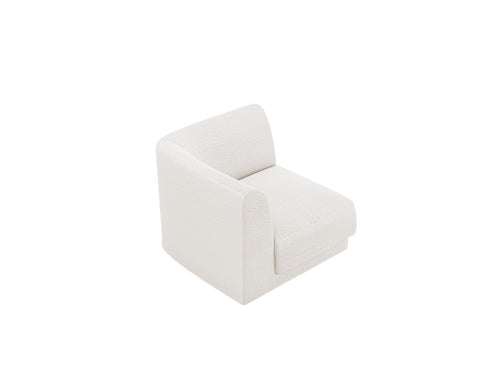 Micadoni Hoekmodule Miley boucle wit - 90x90x70cm