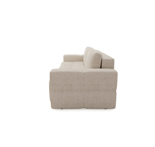 Sia Home - Rechte slaapbanken GABRIEL - Bouclette stof - Beige - 247cm - vtwonen shop