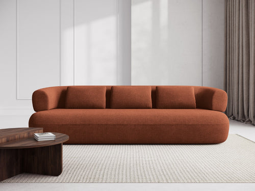 Micadoni Bank Jenny 4-zits, boucle, baksteen - 90x226x73cm