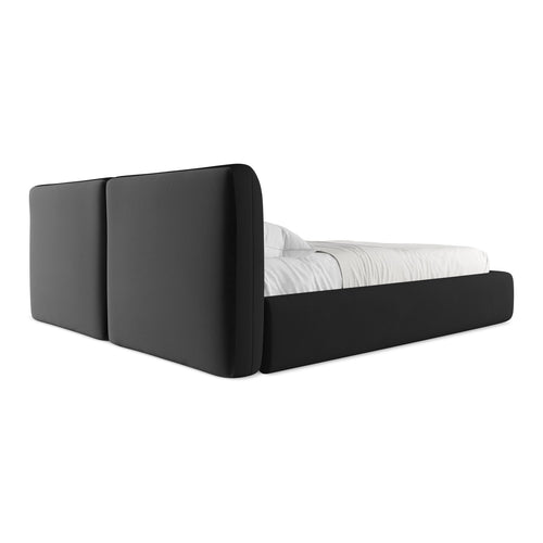 LaMiaSofa Bed met opbergruimte Milano - chenille stof - zwart - 200x228x82