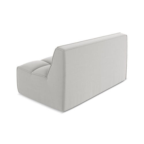 LaMiaSofa Tweezits modulaire bank Belluno - velours - zilver - 160x93x75
