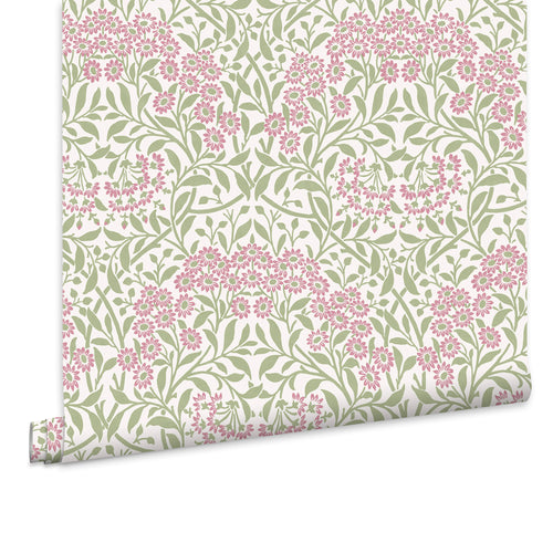 William Morris at Home Vliesbehang - Michaelmas Daisy Pink Cedar
