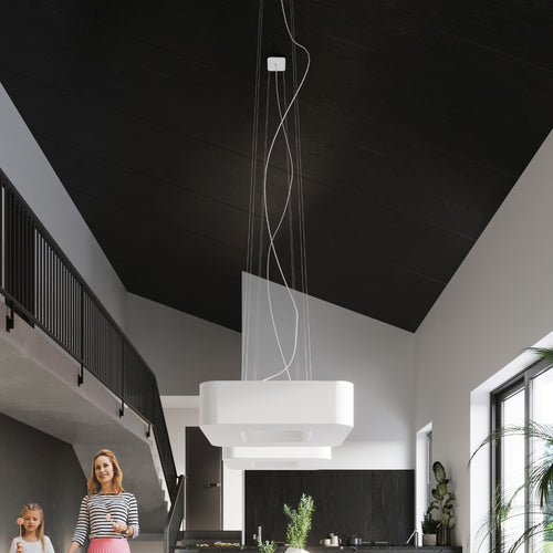 Sollux Lighting Kroonluchter URANO 80 wit - 80x80x112cm