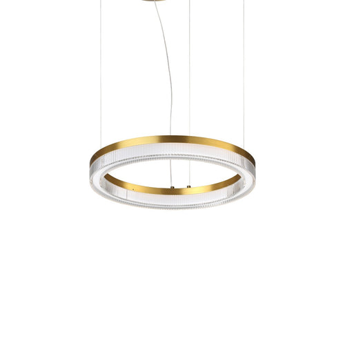 Ideal Lux CROWN 40 cm geïntegreerde LED-hanglamp voor plafond, messing, 2050lm, 3000K
