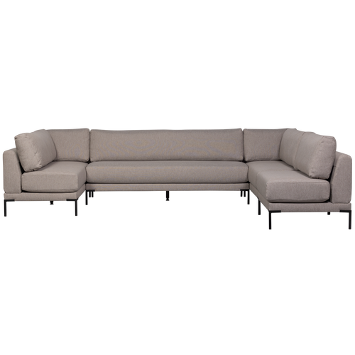 vtwonen eetbank element 200cm Couple - Polyester - Taupe - 73x200x80 - vtwonen shop