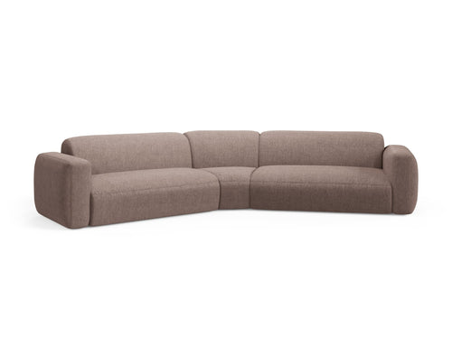 Cosmopolitan Design Symmetrische modulaire hoekbank Strino 3-zits, structurele stof cappuccino - 210x344x78cm