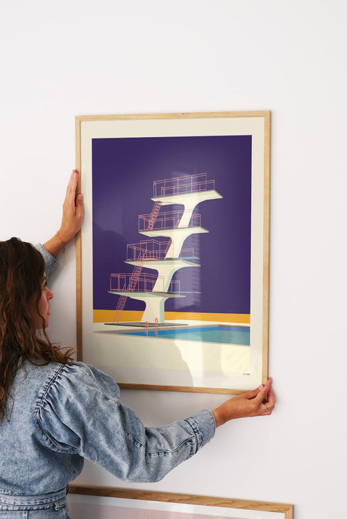 Rosi Feist - Diving Tower - PSTR studio Kunst Poster - vtwonen shop