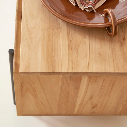 Tikamoon Laag tv-meubel van massief teakhout 170 cm - Naturel