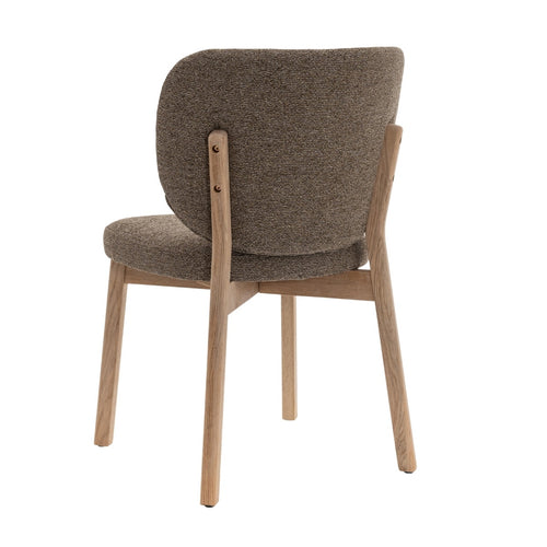 DÉJA Living Eetkamerstoel Nobu - Taupe/Naturel Eiken - Set van 2 - vtwonen shop