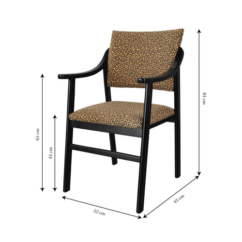 Stoel met armleuningen van beukenhout