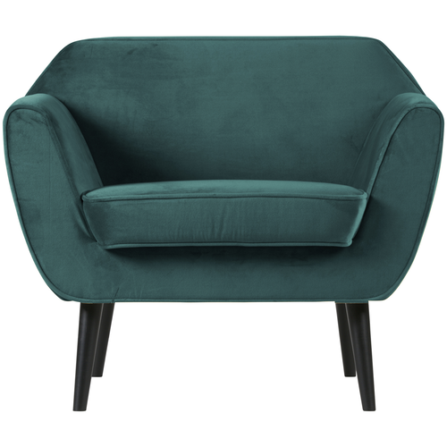 WOOOD fauteuil Rocco - Velvet - Teal - 75x92x81 - vtwonen shop