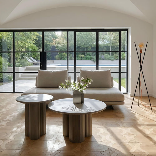 Furnhouse ronde salontafel Flow - Beige - Ø 50 cm
