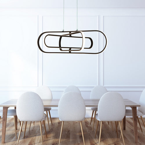 Clip LED-plafondhanger, zwart aluminium