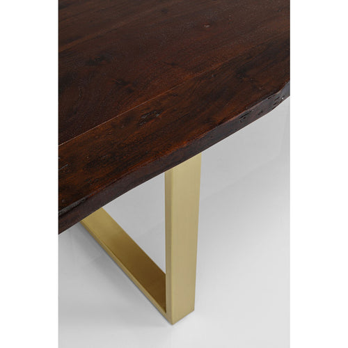 Kare Design Eettafel Harmony 200x100cm walnoot goud - vtwonen shop