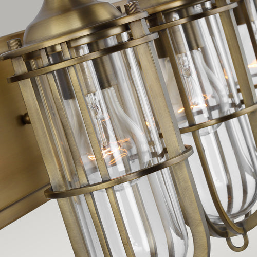 Urban Restoration Feiss 3-lichts wandlamp donker antiek messing IP44