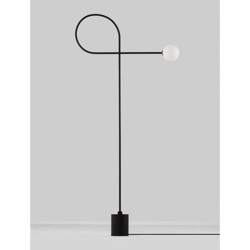 Nova Luce DEDALO Vloerlamp Sandy Black, Opal LED G9 1x5W