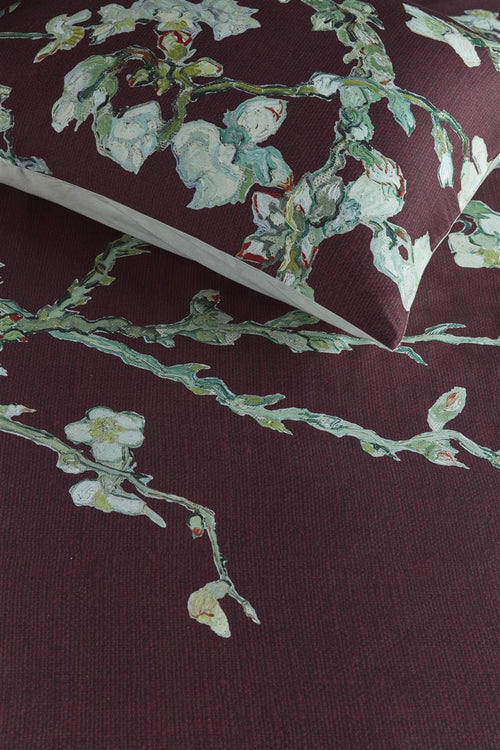Beddinghouse x Van Gogh Museum Blossom dekbedovertrek - Lits-Jumeaux - 240x200/220 cm - Donker Rood