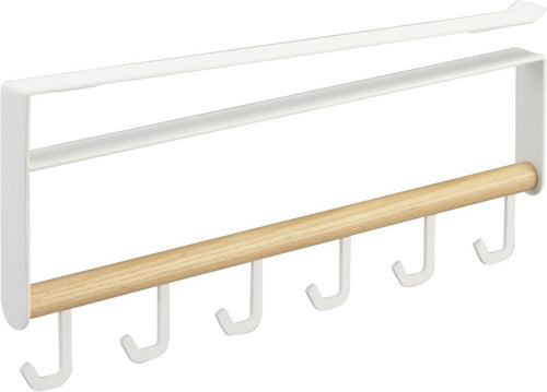 Vardesign Cup Holder with 8 Hooks, Furniture and Kitchen Cabinet Holder, Mounting with Screws (White Vardesign Cup Holder with 8 Hooks, Furniture and Kitchen Cabinet Holder, Mounting with Screws (White
