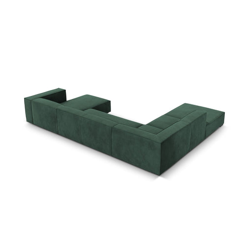 Cosmopolitan Design - Panoramische hoekbank links Turin 6-zits, structurele stof groente - 270x365x68cm