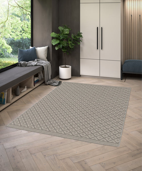 AFK Living vloerkleed Ava - voor binnen en buiten - grijs - 160 x 230 cm