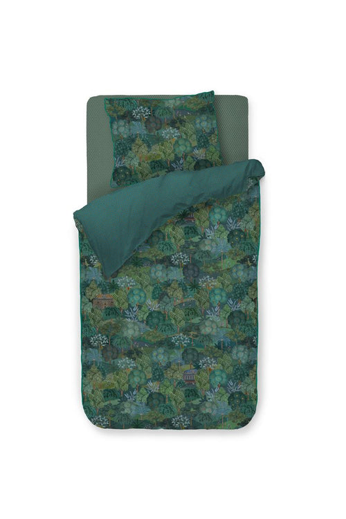 Pip Studio dekbedovertrek Jardin de Noche - 140x200/220 cm - donker blauw - vtwonen shop