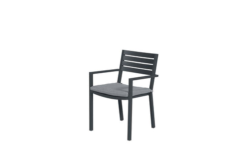Oklahoma dining fauteuil - carbon black - mid grey - vtwonen shop