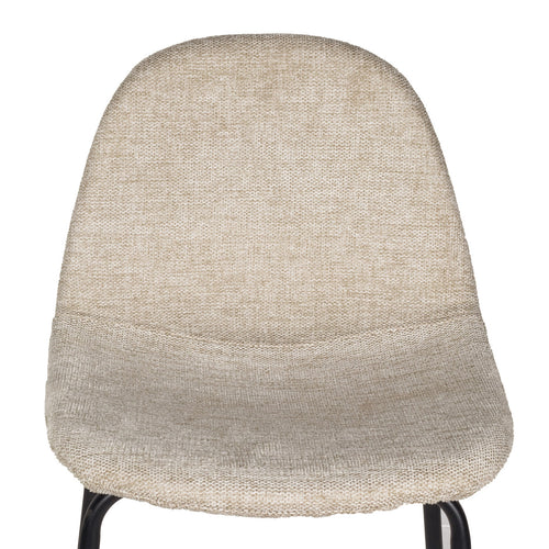 Giga Meubel Barstoel Saar - Stof/Metaal - Beige - Set van 2