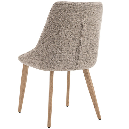 DÉJA Living Eetkamerstoel Malou - Taupe/Naturel - Set van 2 - vtwonen shop