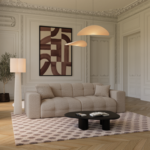 Premium Interiors - Bank COCOON - bouclé-stof mol 230cm