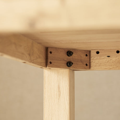 Tikamoon Rechthoekige tafel in massief eiken voor 4/6 personen - Naturel - vtwonen shop