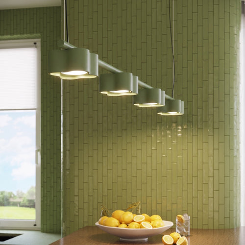 Sollux Lighting Kroonluchter OVIO 4 saliegroen Gx53 - 122x12x208cm