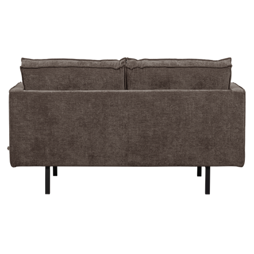 WOOOD 2-zits bank Rodeo - Ribstof - Bruin - 85x150x86