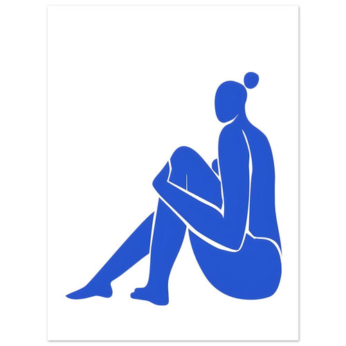 Artfulprints  Matisse – The blue feminine flow   poster 30x40 cm