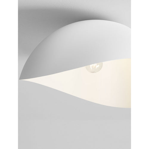 Nova Luce OPSI Plafondlamp met komvormige armatuur van 50 cm, halfverzonken, zandwit, E27 fitting, 1x12W