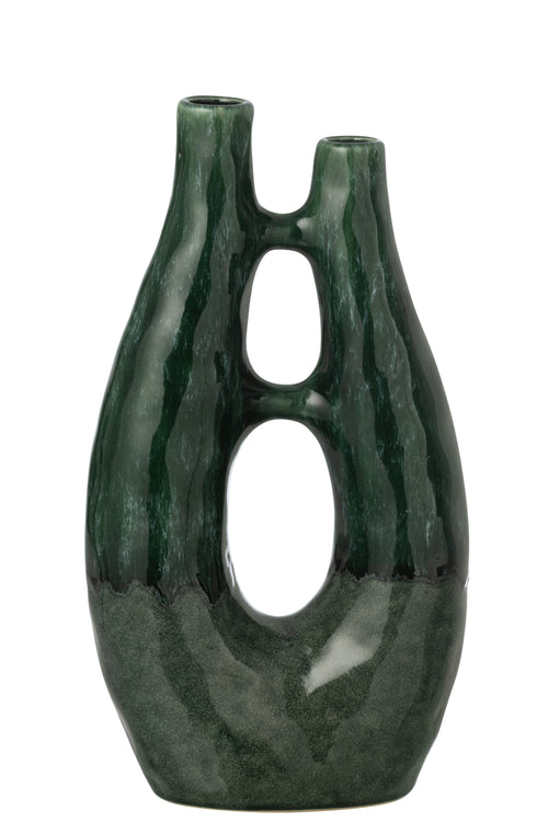 J-Line vaas Jeanne - steengoed - groen - large