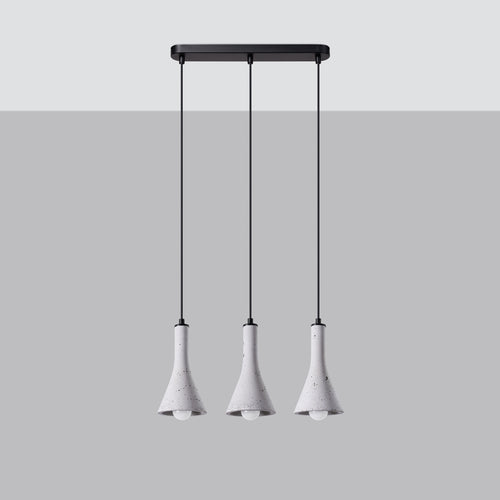 Sollux Lighting Hanglamp REA 3L beton - 46x12x110cm
