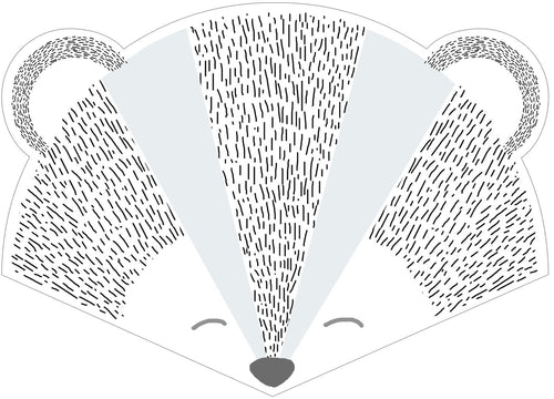 ESTAhome muursticker dierenkoppen grijs en blauw - 70 x 51 cm - 158967 - vtwonen shop