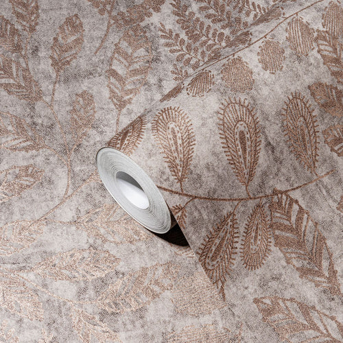 A.S. Création behang bloemen grijs, roze en goud - 53 cm x 10.05 m - AS-388303 - vtwonen shop