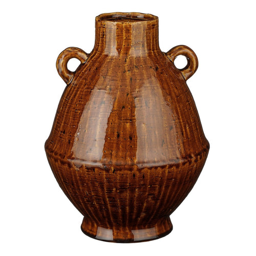 Mica Decorations  Elena Vaas - H34 x Ø26 cm - Keramiek - Bruin