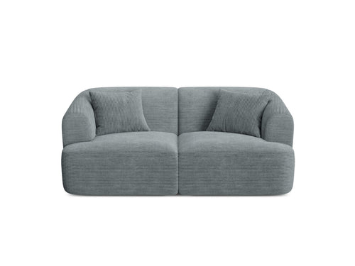 Cosmopolitan Design Modulaire bank Campi 2-zits, ribfluwelen donkergrijs - 90x180x70cm
