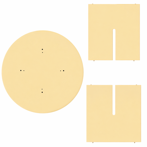 Really Nice Things  - eettafel Mathilda - MDF -rond - 120cm - butter