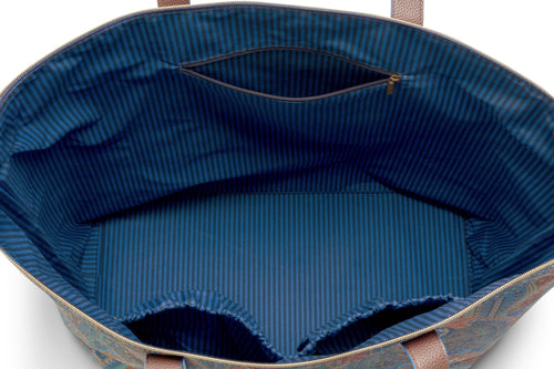 Pip Studio - Tilda Tote Bag Dames - Jabali - Blauw - 66x20x44cm - vtwonen shop