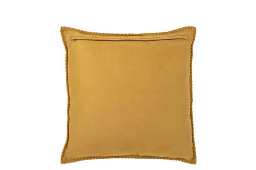 J-Line kussen Midden Lijn - leder - mosterd - vtwonen shop