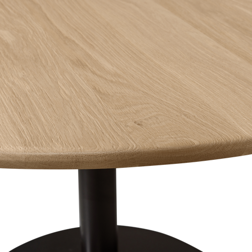 WOOOD eettafel rond vingerlas Tablo - Eiken - Transparant - Ø120