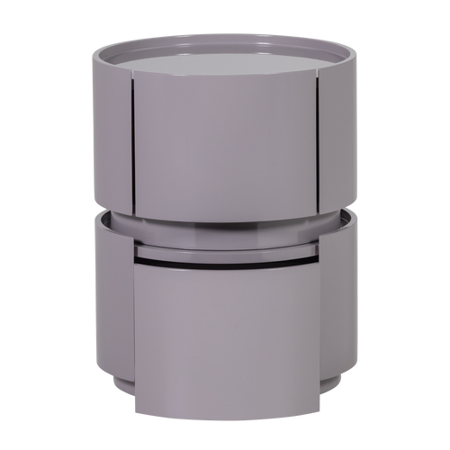 WOOOD nachtkastje Lunex - Hout - Hoogglans Lichtgrijs - 50x40x40