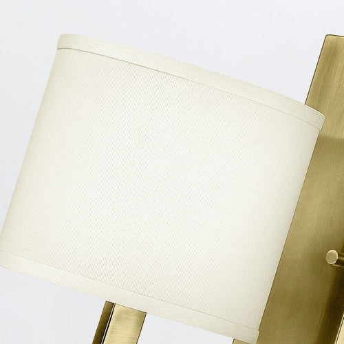 Wandleuchte mit Schirm Classic Messing gebürstet 1x E27
