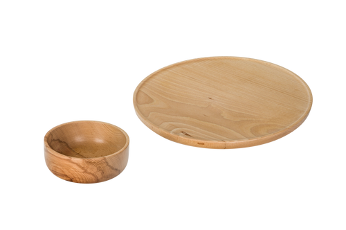 noo.ma OUL bord en kom set van 2 - Beechwood - vtwonen shop